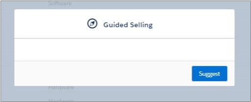 Salesfroce CPQ Guided Selling Suggest Option